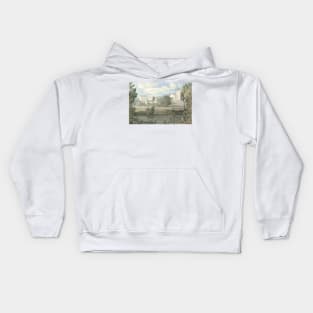 Houses near Plymouth by Francis Towne Kids Hoodie